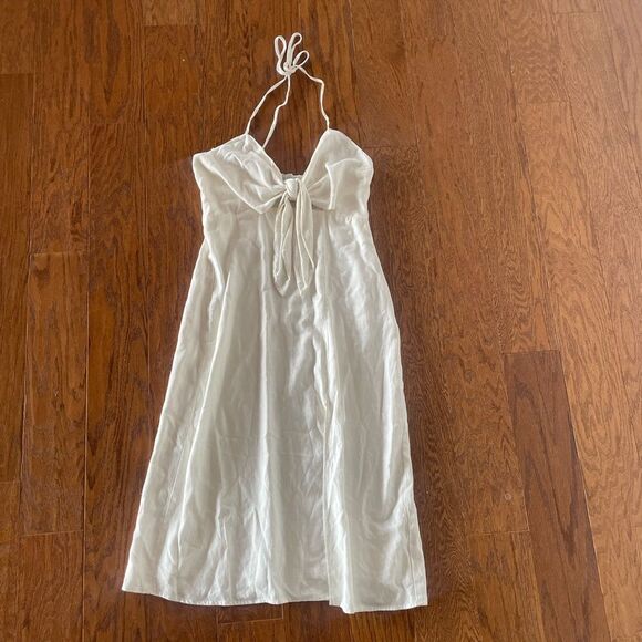 White linen midi beach dress - Picture 1 of 1